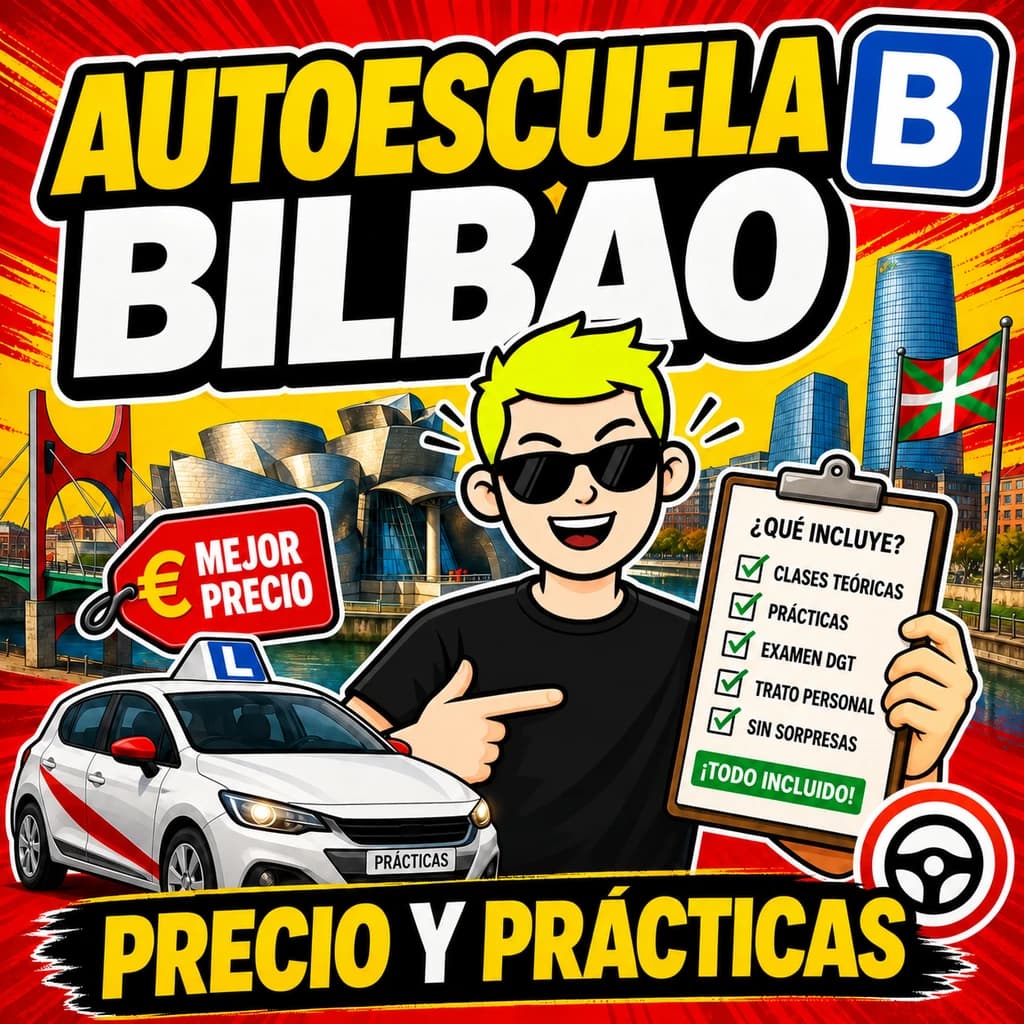 Autoescuela para el carnet B en Bilbao: precio real, prácticas y método