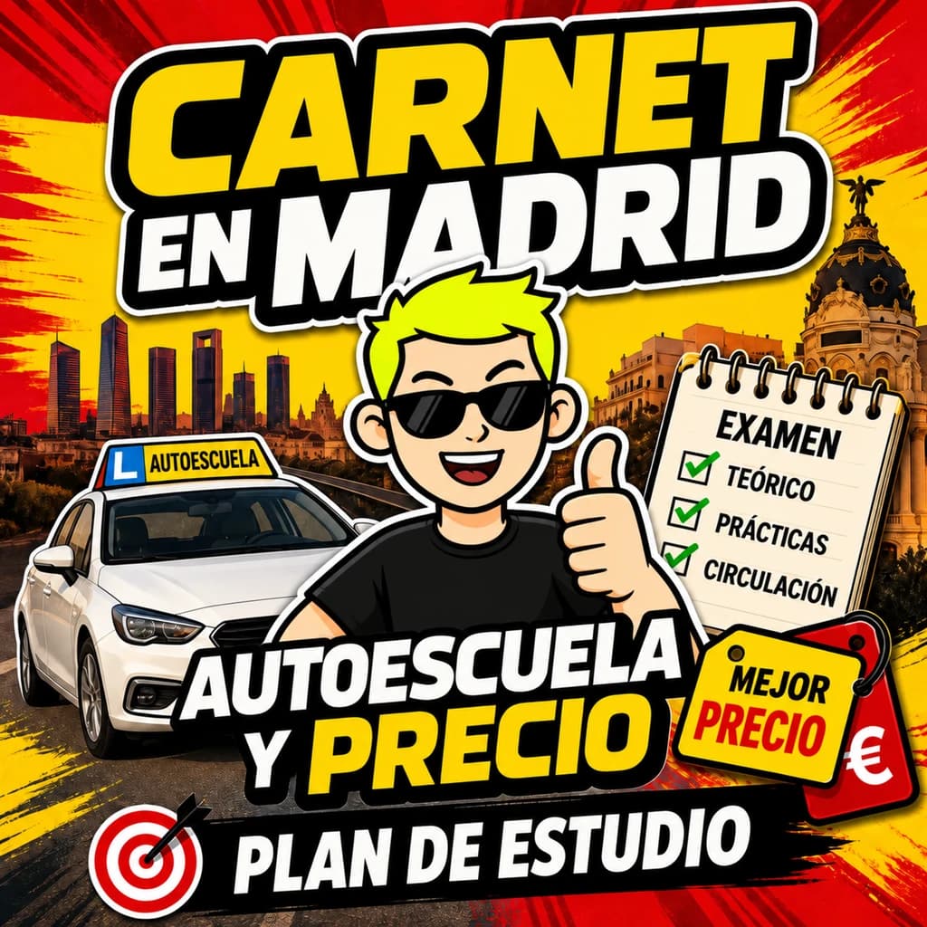 Sacarse el carnet de conducir en Madrid: autoescuela, precio y examen