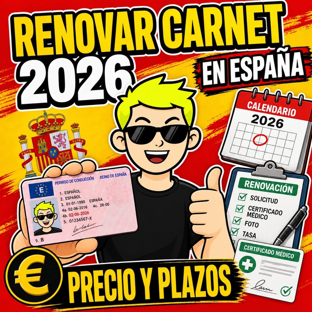 Renovar el carnet de conducir en España en 2026: precio, plazos y centros