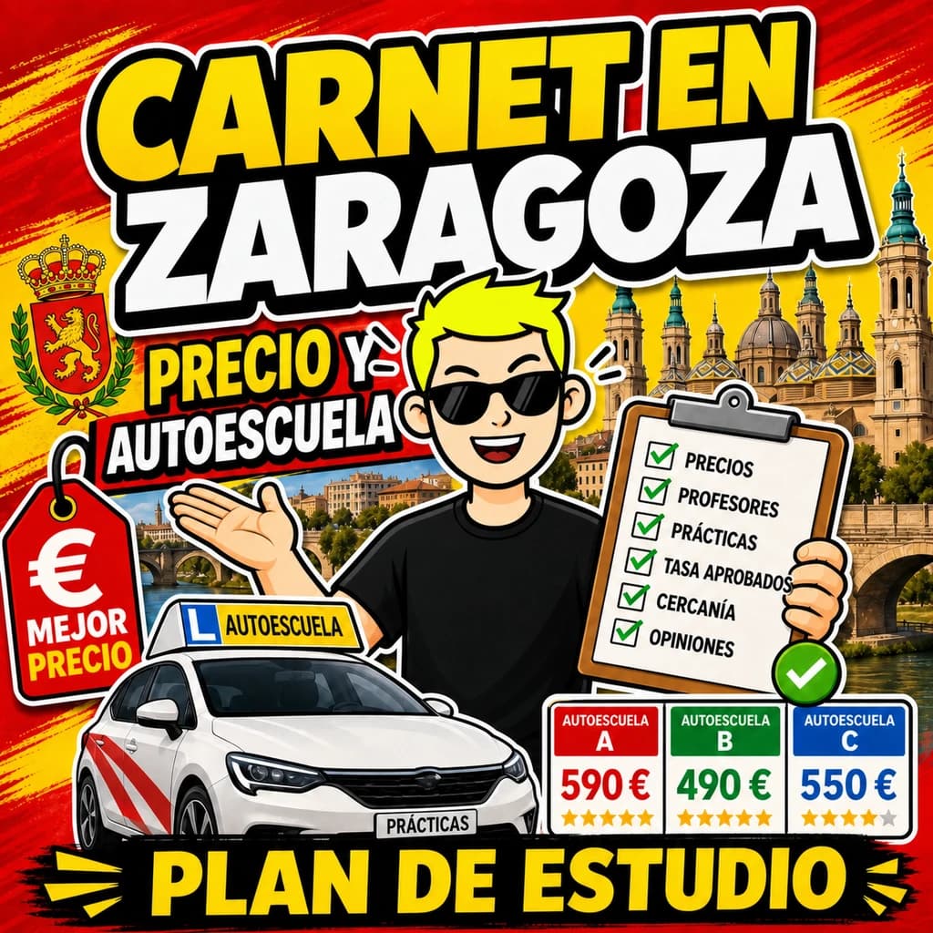 Carnet de conducir en Zaragoza: precio, autoescuela y cómo comparar bien