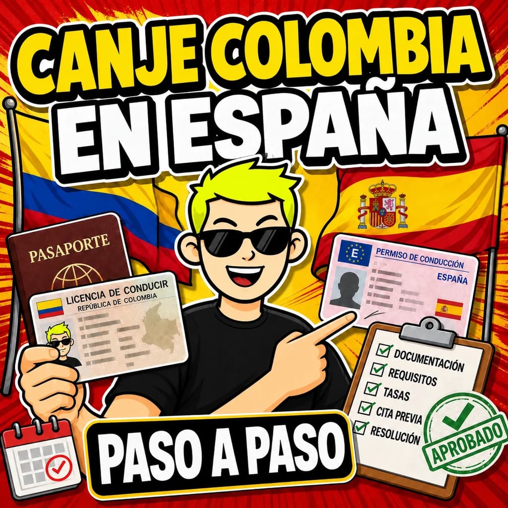 Canje del carnet de conducir de Colombia en España