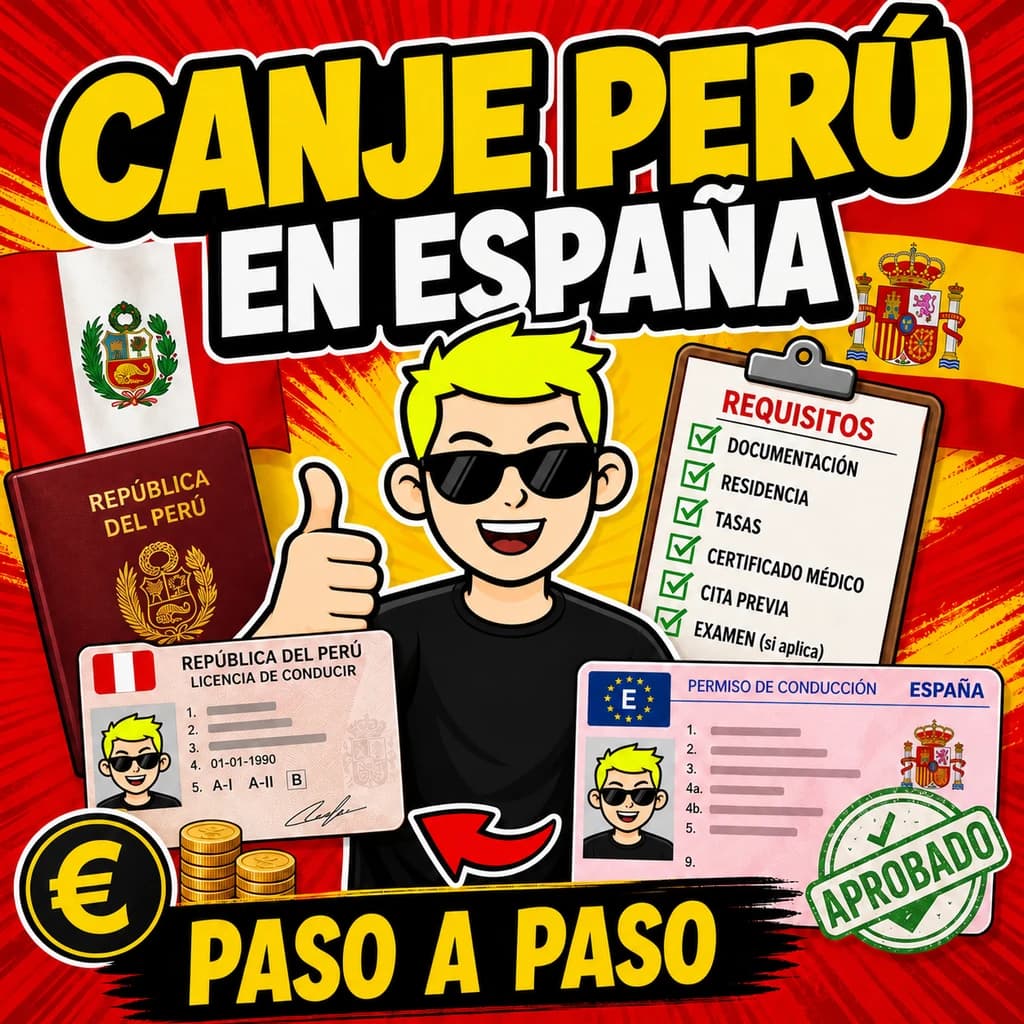 Canje del carnet de conducir de Perú en España