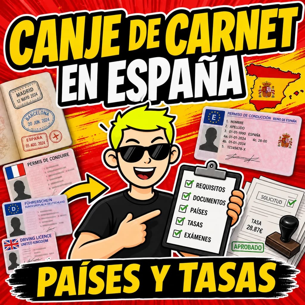 Canje del permiso de conducir extranjero en España: países, tasas y exámenes