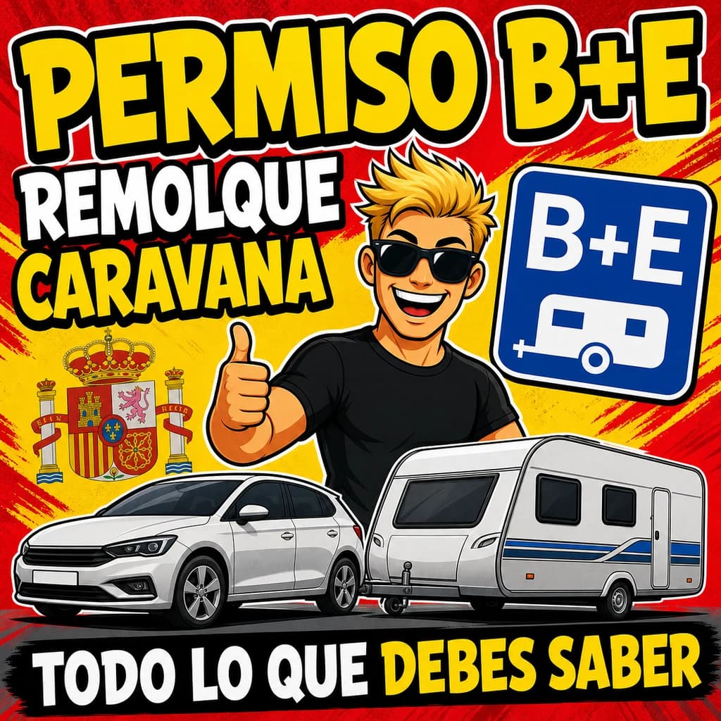 B+E license in Spain: trailer, caravan, and requirements