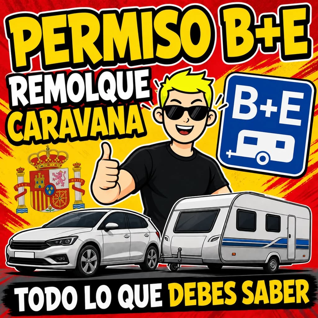 Permiso B+E en España: remolque, caravana y requisitos