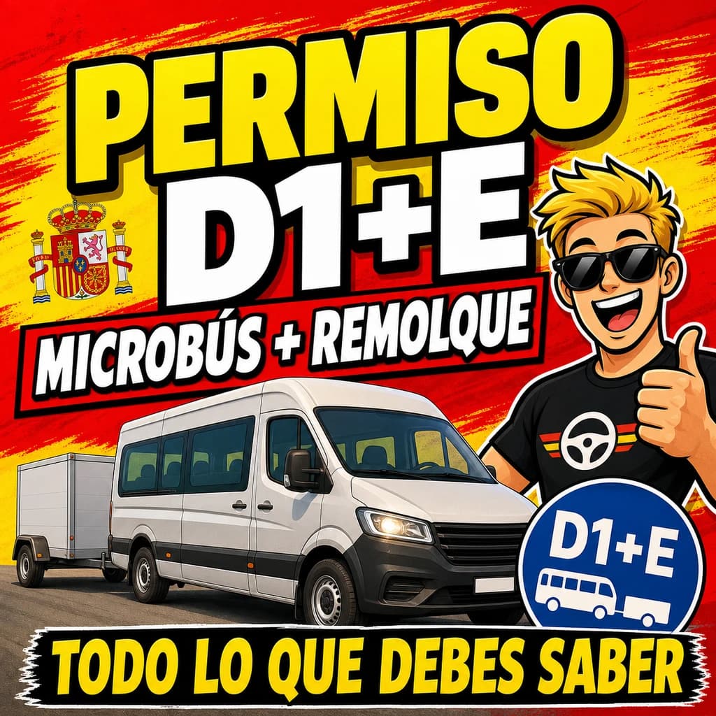 D1+E license in Spain: minibus with trailer and requirements