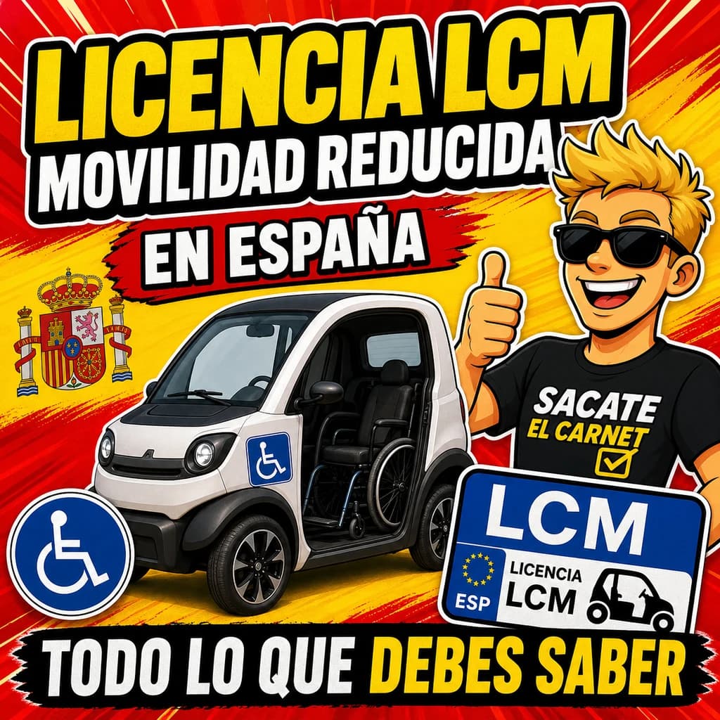 LCM license in Spain: reduced mobility, requirements, and exam