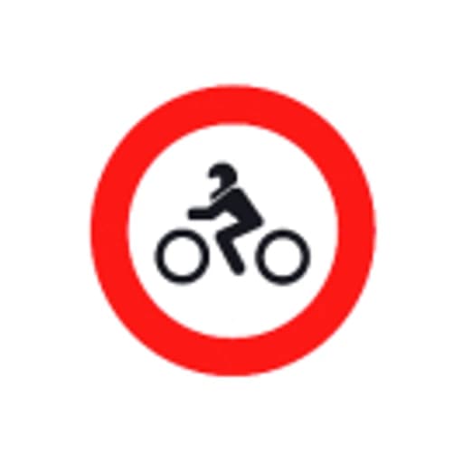 Entrada prohibida a motocicletas