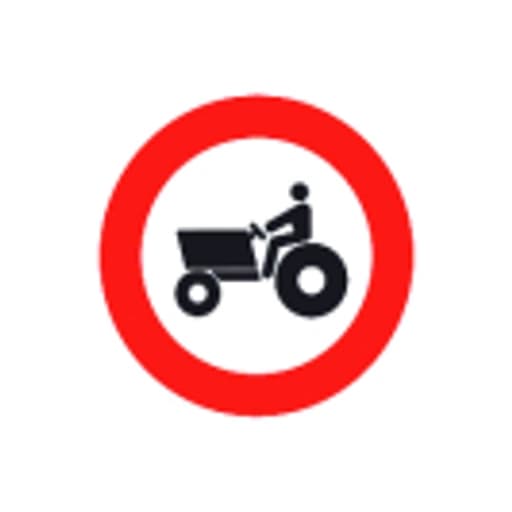 Entrada prohibida a vehiculos agricolas de motor