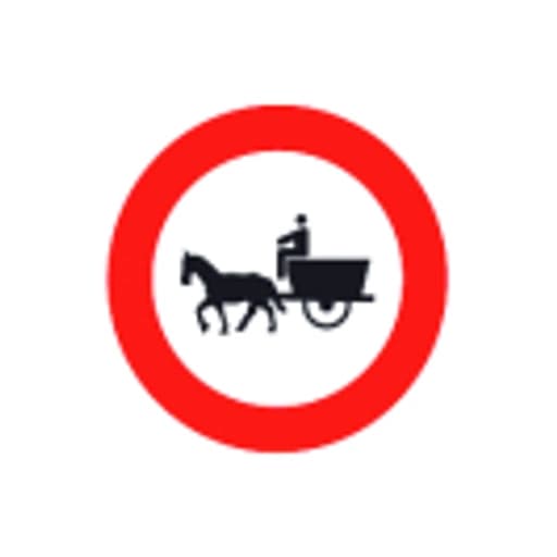 Entrada prohibida a vehiculos de traccion animal