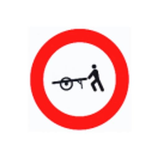 Entrada prohibida a carros de mano