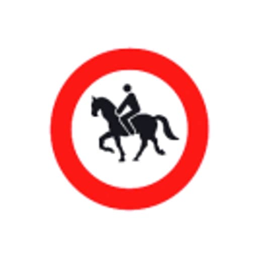 Entrada prohibida a animales de montura