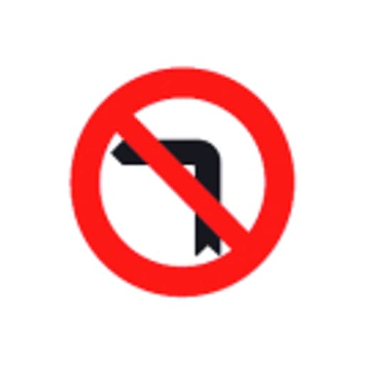 Giro a la izquierda prohibido