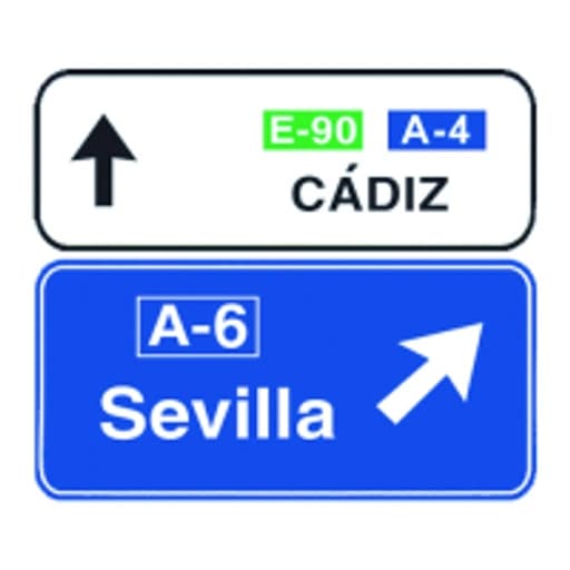Presenalizacion de direcciones hacia una autopista o una autovia y direccion propia