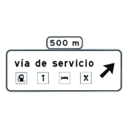 Presenalizacion en carretera convencional de una via de servicio