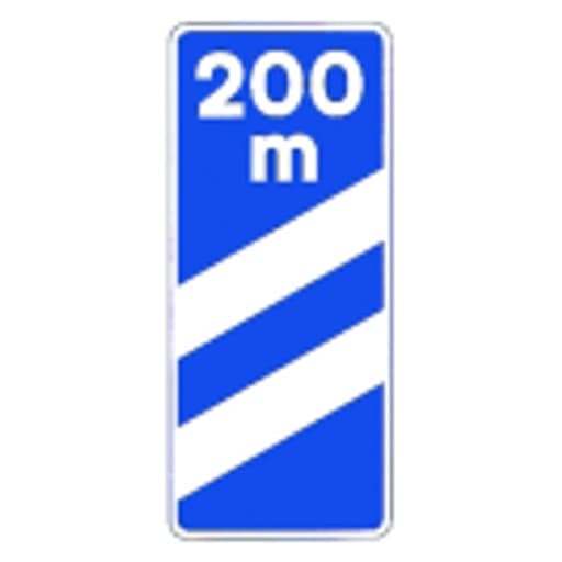 200 m panel de aproximacion a salida