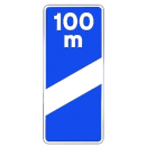 100 m panel de aproximacion a salida