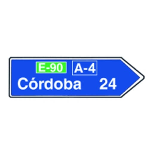 Poblaciones de un itinerario por autopista o autovia