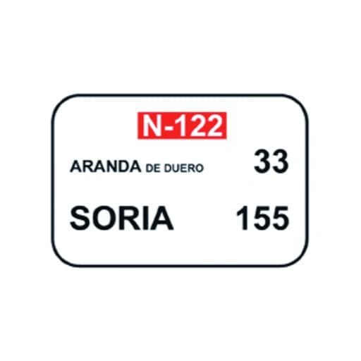 Confirmacion de poblaciones en un itinerario por carretera convencional