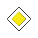 En una intersección indicada con esta señal, ¿tiene preferencia de paso si quiere continuar recto?