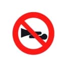 A la vista de esta señal, ¿están prohibidas las señales acústicas?
