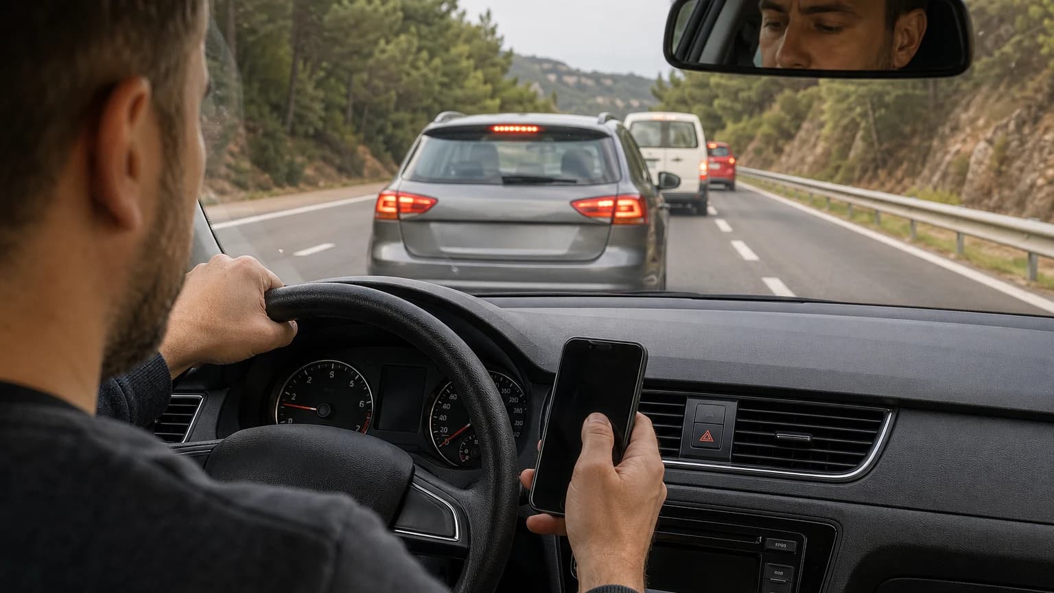 Uno de los principales motivos de mortalidad en las carreteras se debe a una distracción del conductor. ¿Qué tipo de accidente se da principalmente con ella?