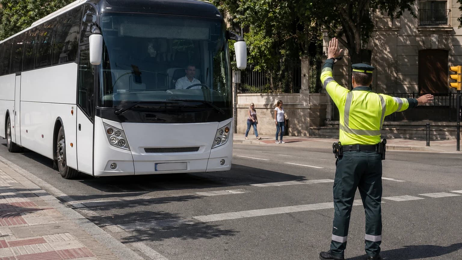 If you are driving a bus and a traffic officer is directing traffic, you must: