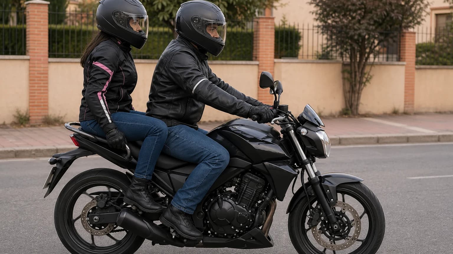 Si transporta a un pasajero en su motocicleta deberá saber que...
