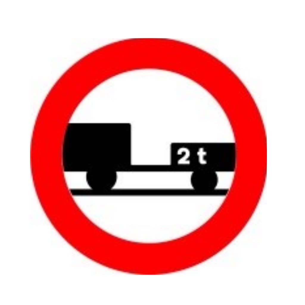 What restriction does this R-112 sign impose on a rigid vehicle travelling without a trailer?