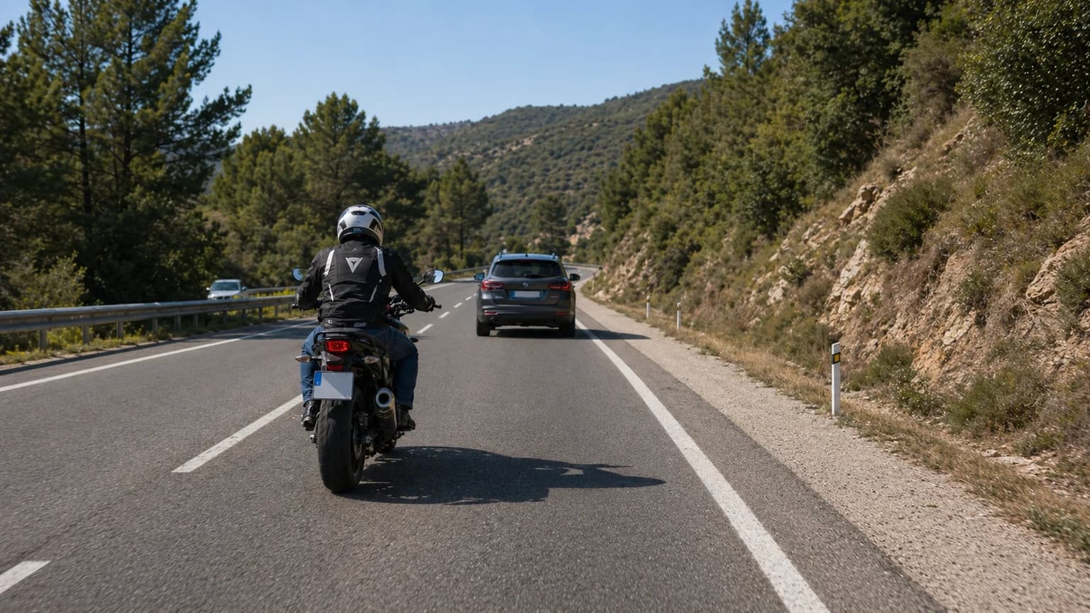 Como norma general, una motocicleta, ¿puede circular por el arcén?