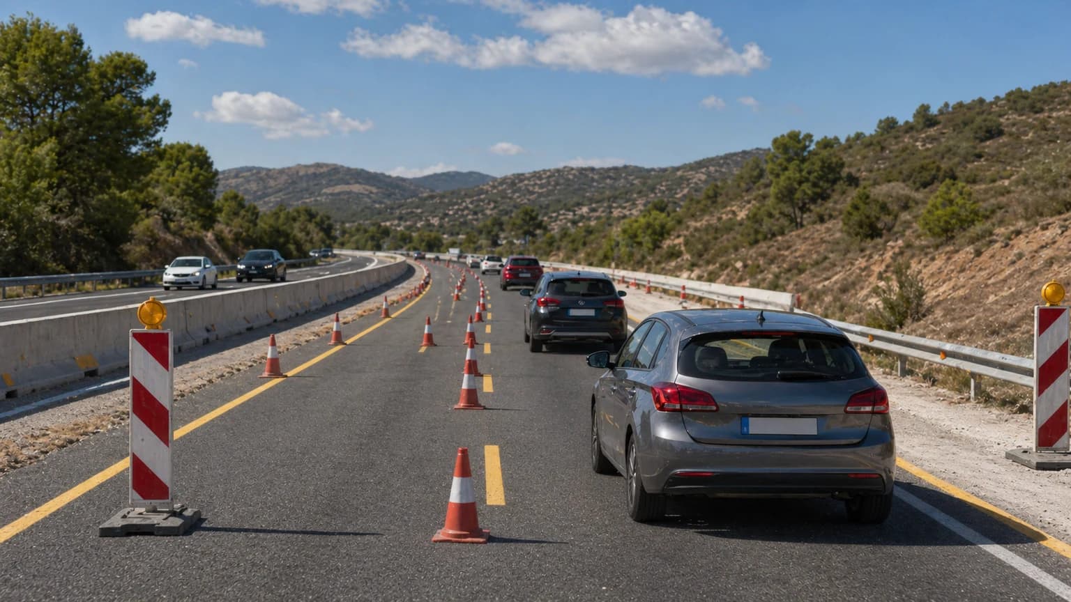 Para aumentar la fluidez del tráfico, se ha abierto un carril para circular en sentido contrario al habitual, ¿qué vehículos pueden circular por este carril?
