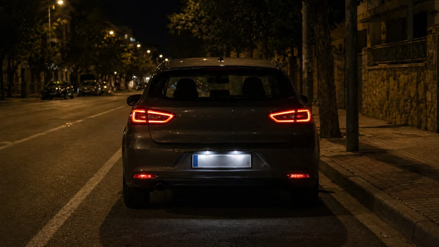 ¿Es obligatorio llevar iluminada la placa posterior de la matrícula durante la noche?