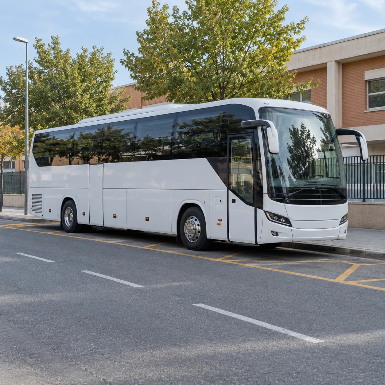 On a bus service covered by Article 1 of Royal Decree 443/2001, which proportion of passengers under 12 makes an attendant compulsory, independently of other grounds?