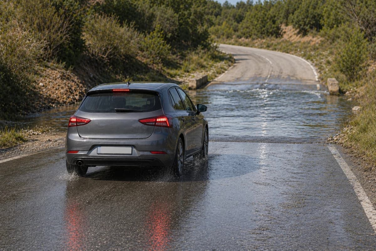 ¿La eficacia de qué elemento del vehículo deberemos comprobar tras pasar por un tramo inundado?