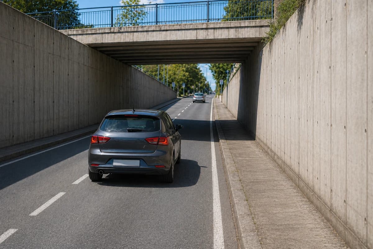 En un paso inferior, ¿Puede realizar una parada o estacionamiento?