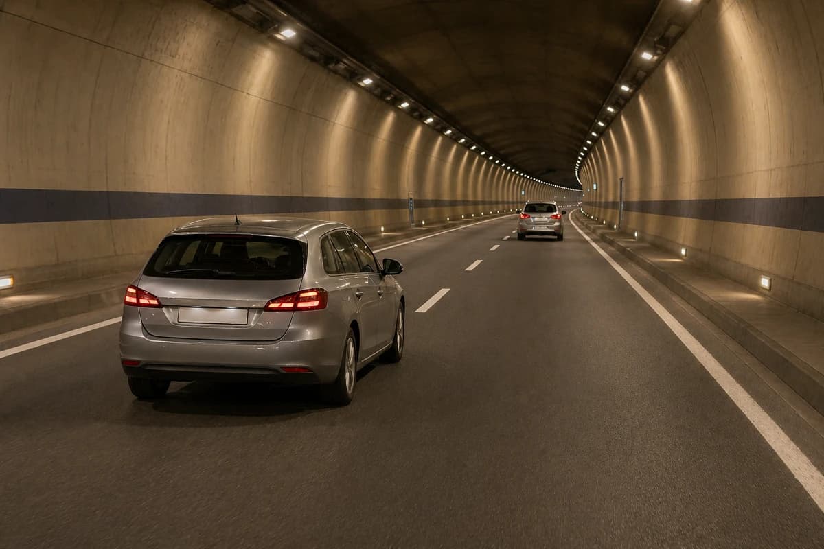 En un túnel, si circula sin intención de adelantar, debe mantener con el vehículo que circula delante una distancia...