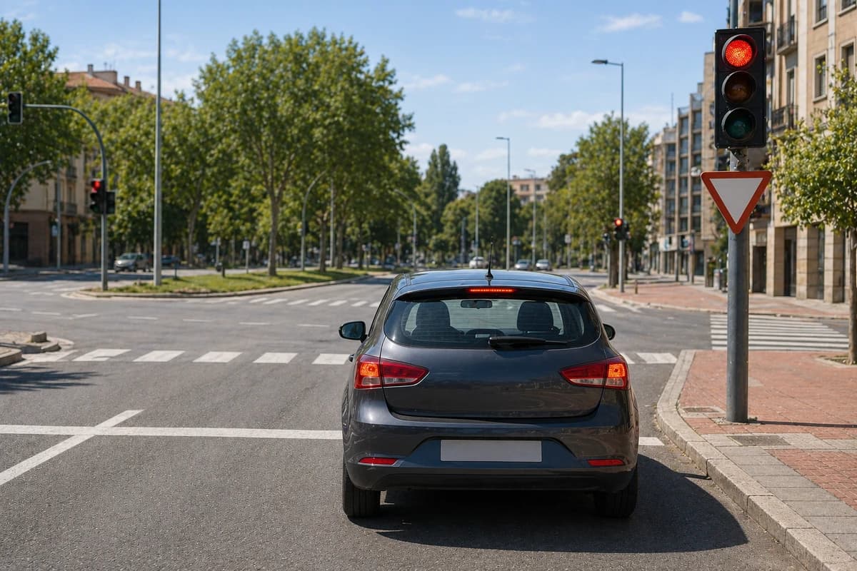 Road signs when driving a passenger car or other vehicle covered by a B licence: