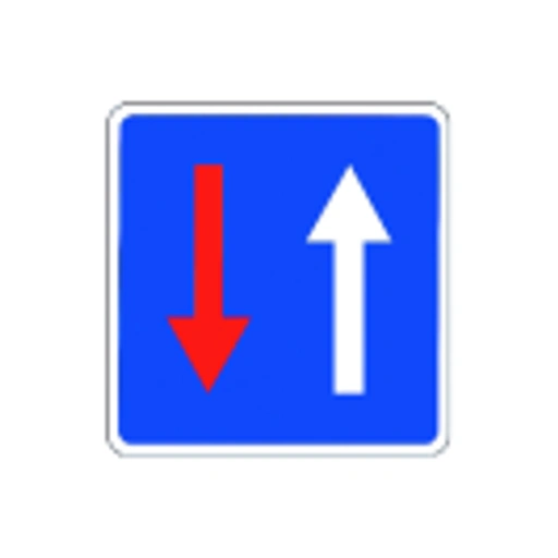 If a driver encounters this sign facing them, do they have priority of passage at the next narrow passage?