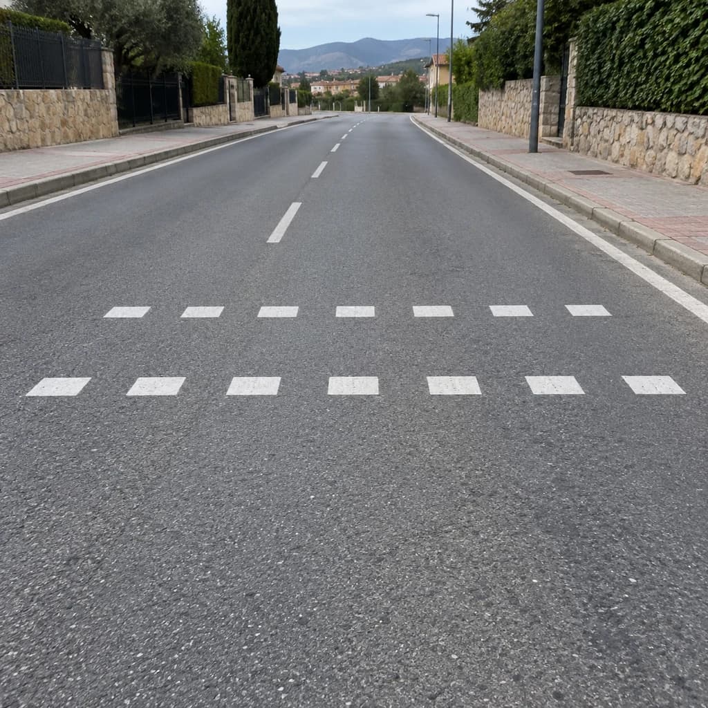 What do these road markings indicate?