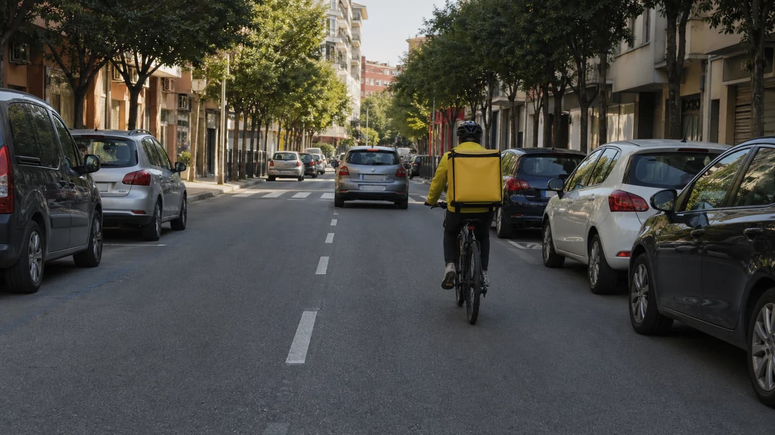 El conductor de un vehículo de grandes dimensiones, observa que un turismo quiere adelantarlo, pero debido a la densidad de tráfico no permite maniobrar fácilmente y sin riesgo, ¿Cómo facilitará la maniobra?