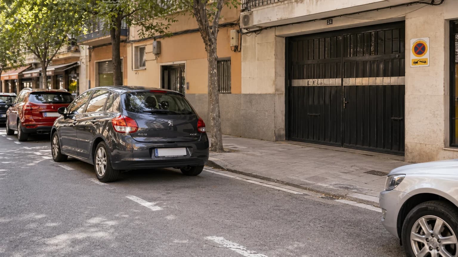 ¿Está permitido realizar una parada delante de un vado señalizado correctamente?