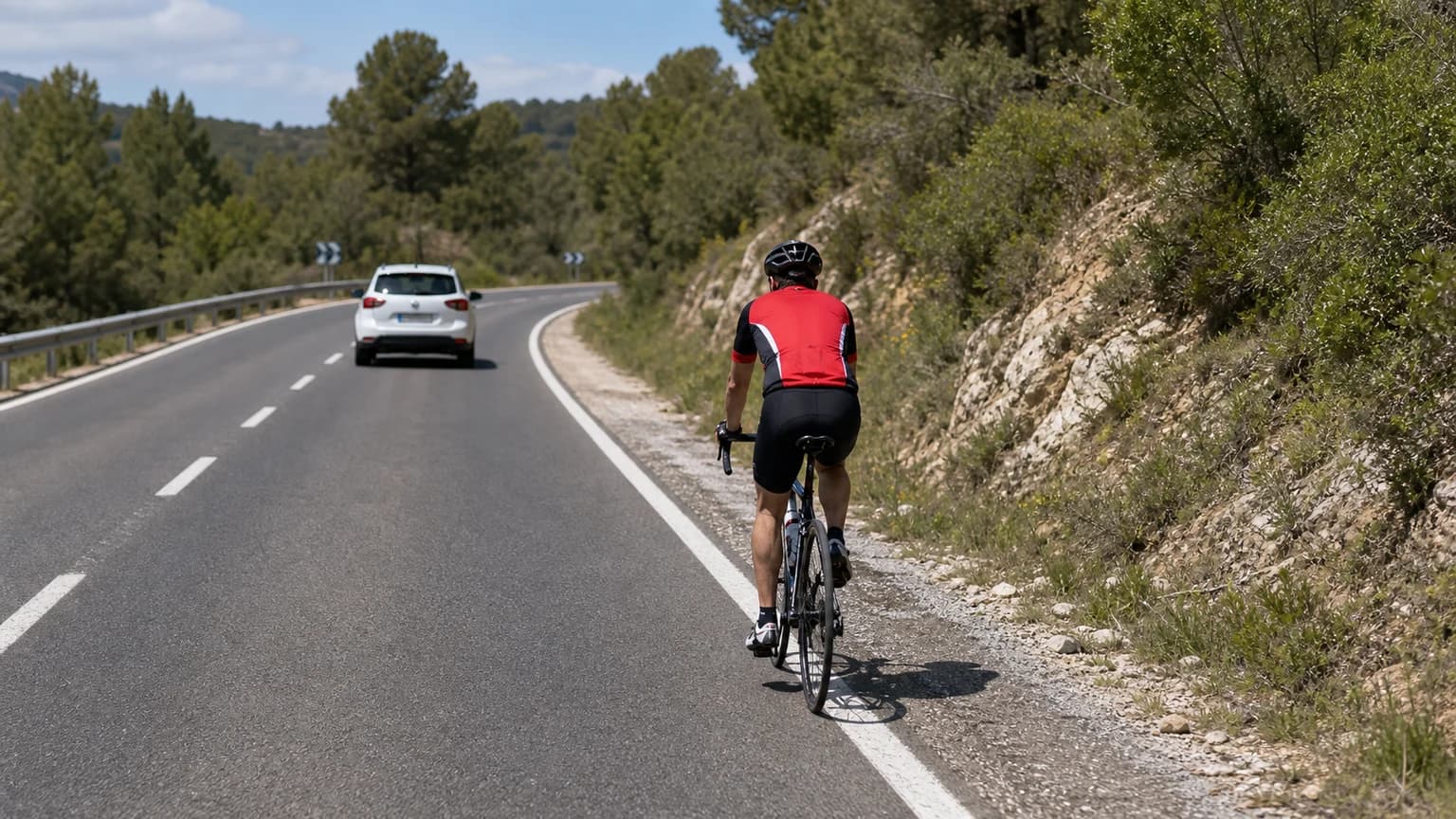 El ciclista de la fotografía, ¿circula correctamente?