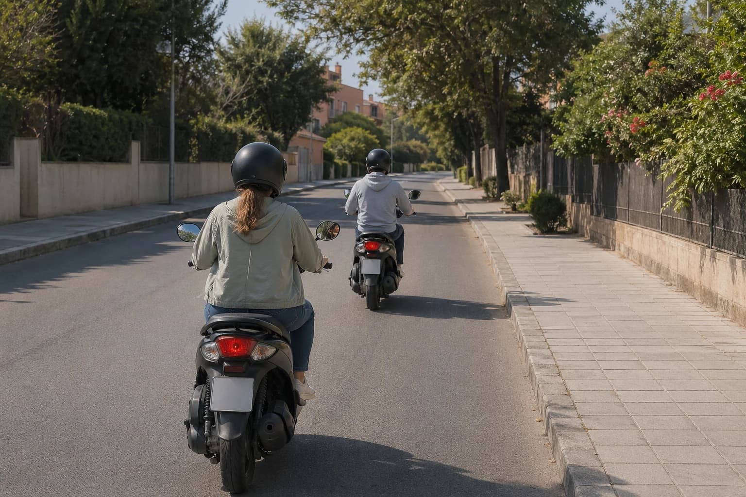 Circulando con su ciclomotor observa que el vehículo de delante lo conduce un amigo suyo. ¿Está permitido utilizar señales acústicas para saludarlo?