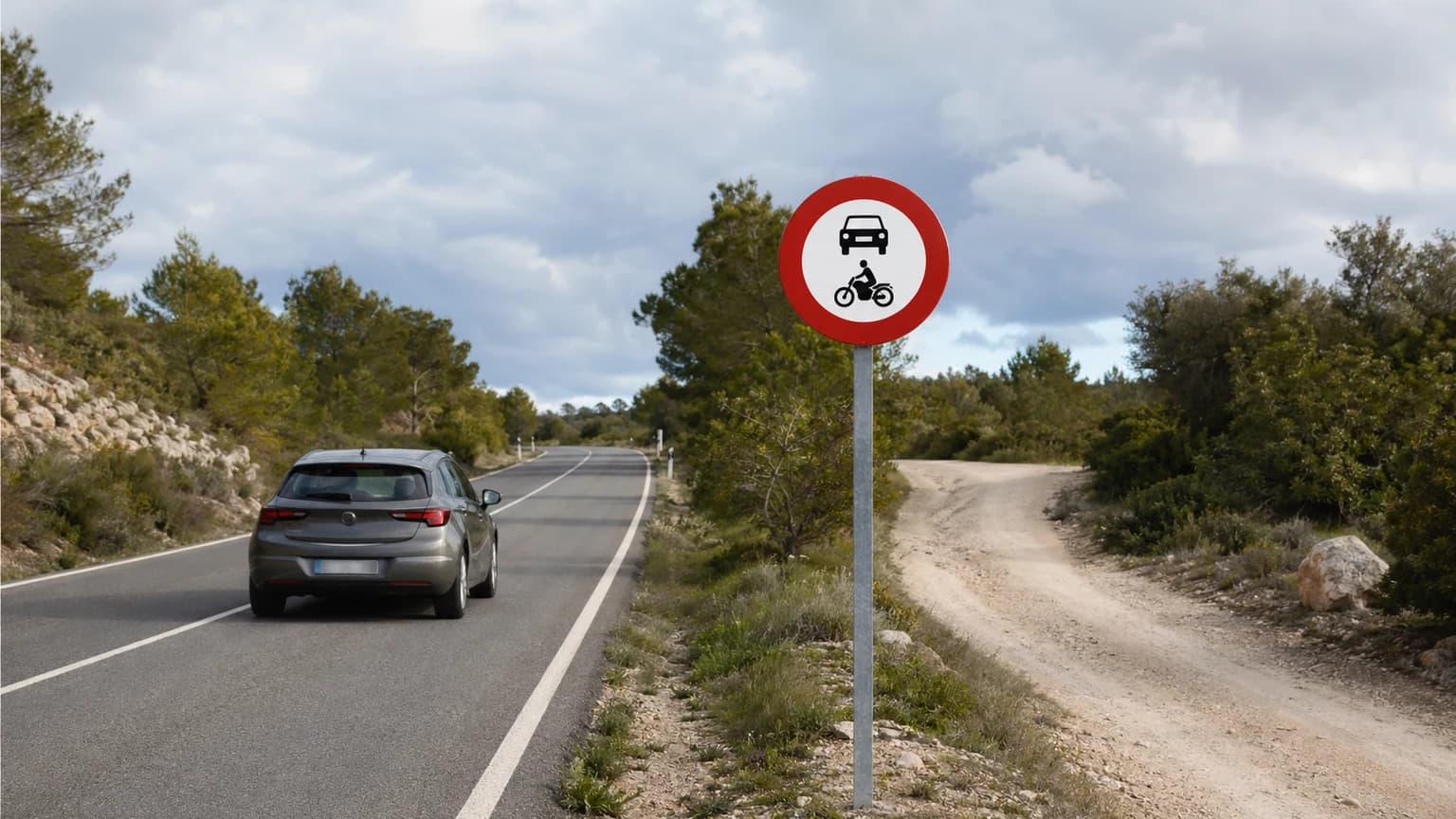 ¿Podrá entrar en una vía indicada con esta señal?
