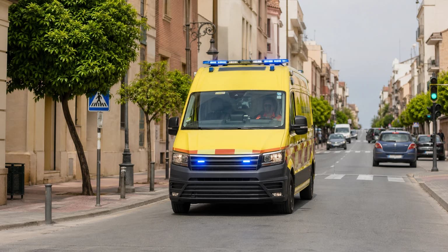 ¿Deben los conductores de ambulancia llevar cinturón de seguridad dentro de poblado circulando en servicio urgente?
