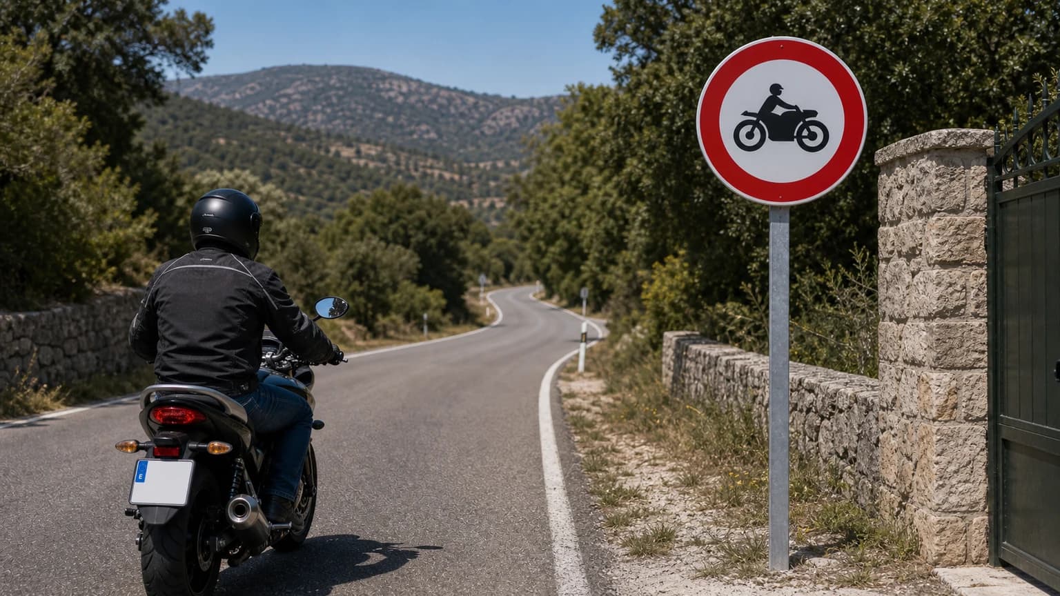 Esta señal, ¿a qué motocicletas prohíbe la entrada?