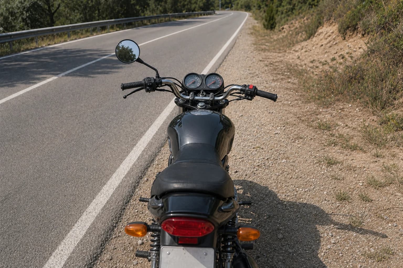 ¿Le está permitido circular con la motocicleta que se observa en la fotografía, que solo tiene un espejo retrovisor en el lado izquierdo, y que por construcción no puede desarrollar una velocidad superior a 100 kilómetros por hora?