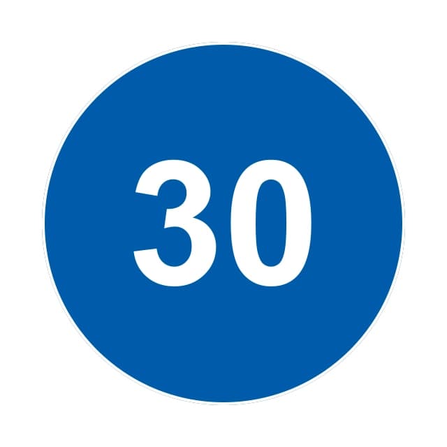 What obligation does the illustrated blue circular sign impose?
